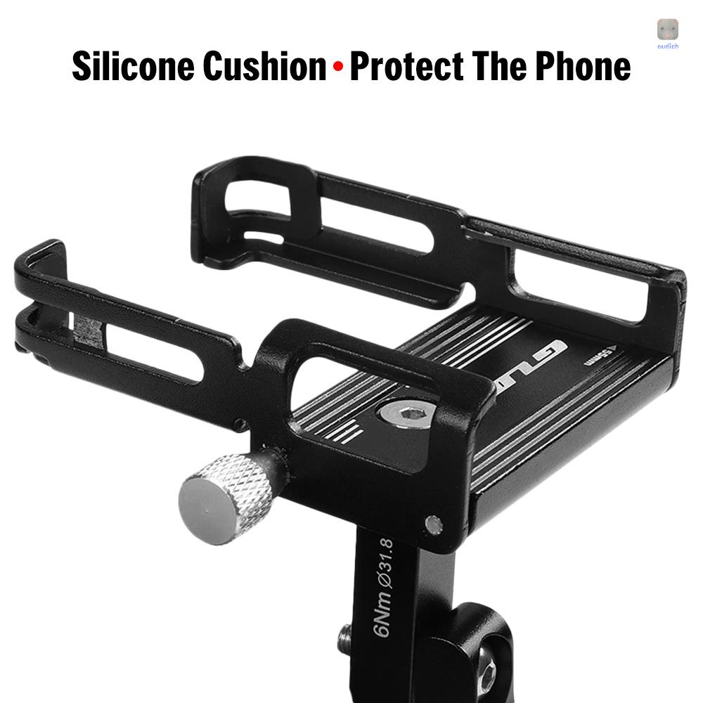 Giá Đỡ Điện Thoại Bằng Hợp Kim Nhôm Kèm Khóa Silicon Gắn Xe Đạp / Mô Tô