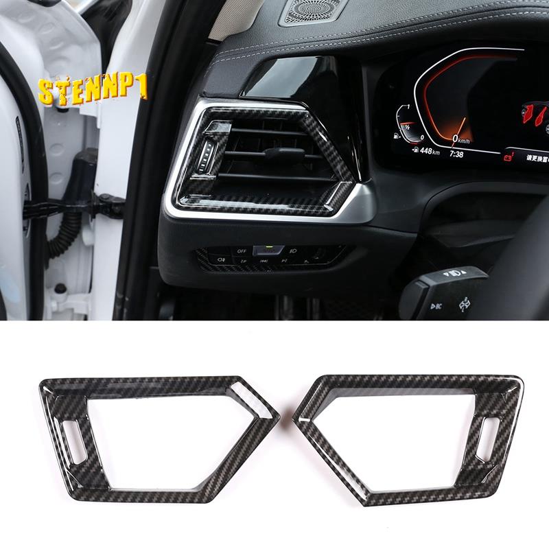 Đối với BMW 3 Dòng G20 G28 2019-2020 Mặt bên bằng sợi Carbon Điều hòa không khí Nắp đậy lỗ thông hơi Hình dán trang trí