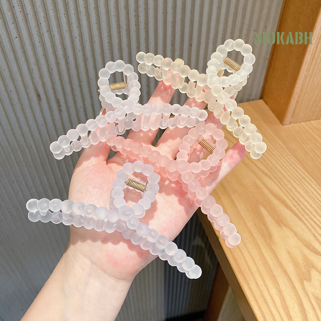 Bộ 4 Kẹp Tóc Càng Cua Bằng Acrylic Trong Suốt Màu Sắc Ngọt Ngào Thời Trang
