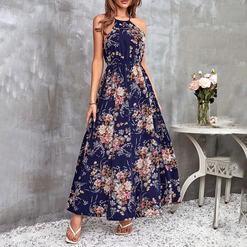 Đầm DàI SáT NáCh In Hoa ThờI Trang Cho Nữ