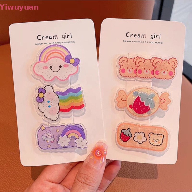 Bộ 3 Kẹp Tóc Hoạt Hình Xinh Xắn Cho Bé Gái