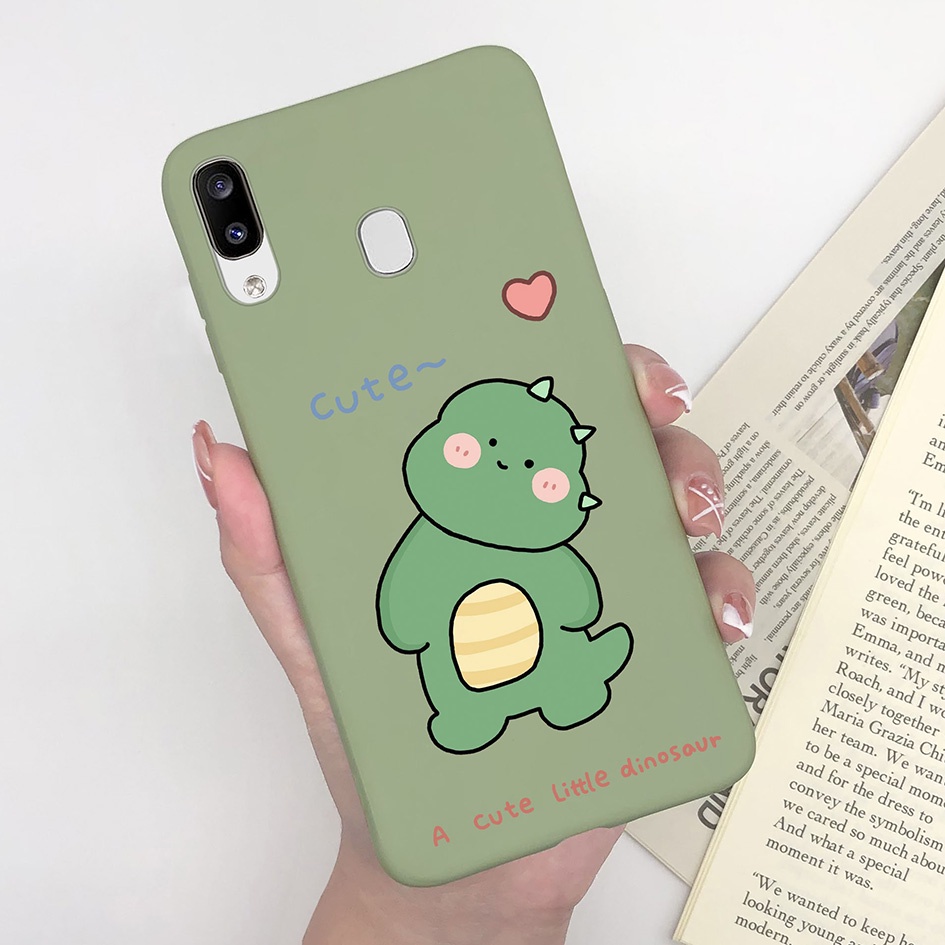 Ốp lưng cho Samsung Galaxy A20 A30 A205 A305 M10s A 20 A 30 Ốp lưng chống sốc Ốp lưng silicon hình khủng long thú vị dễ thương cho Samsung A 205 A 305 M 10s Ốp lưng Capa