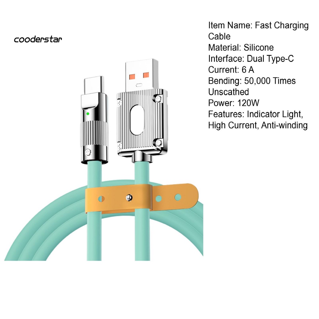 Dây Cáp Sạc Nhanh Type-C Hai Đầu Chống Rối Tiện Dụng