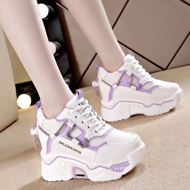 🔥giày thể thao nữ độn đế Giày Thể Thao Đế Dày Tăng Chiều Cao 5-8cm Dành Cho Nữ🔥