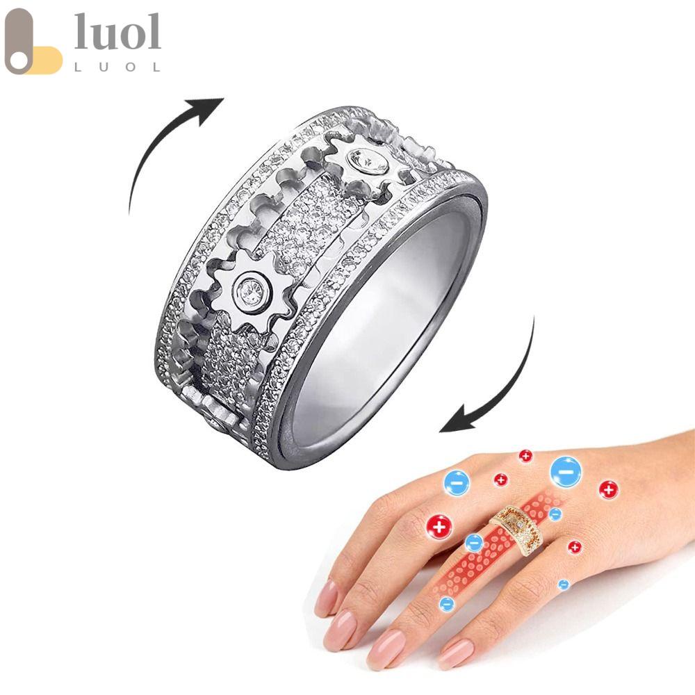 Khối Zirconia Nhẫn Hình Bánh Răng 3D Xoay Được Giúp Giảm Căng Thẳng