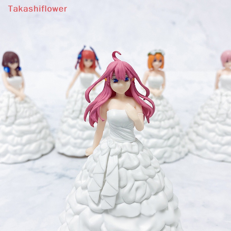 Bộ 5 Mô Hình Nhân Vật Nakano Ichika Miku Mặc Đầm Cưới Đáng Yêu