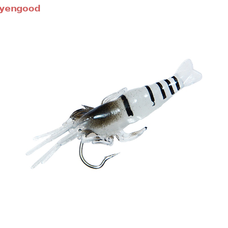 Set 10 Mồi Câu Cá Giả Hình Con Tôm Mềm Mại Kèm Móc Câu Tiện Lợi