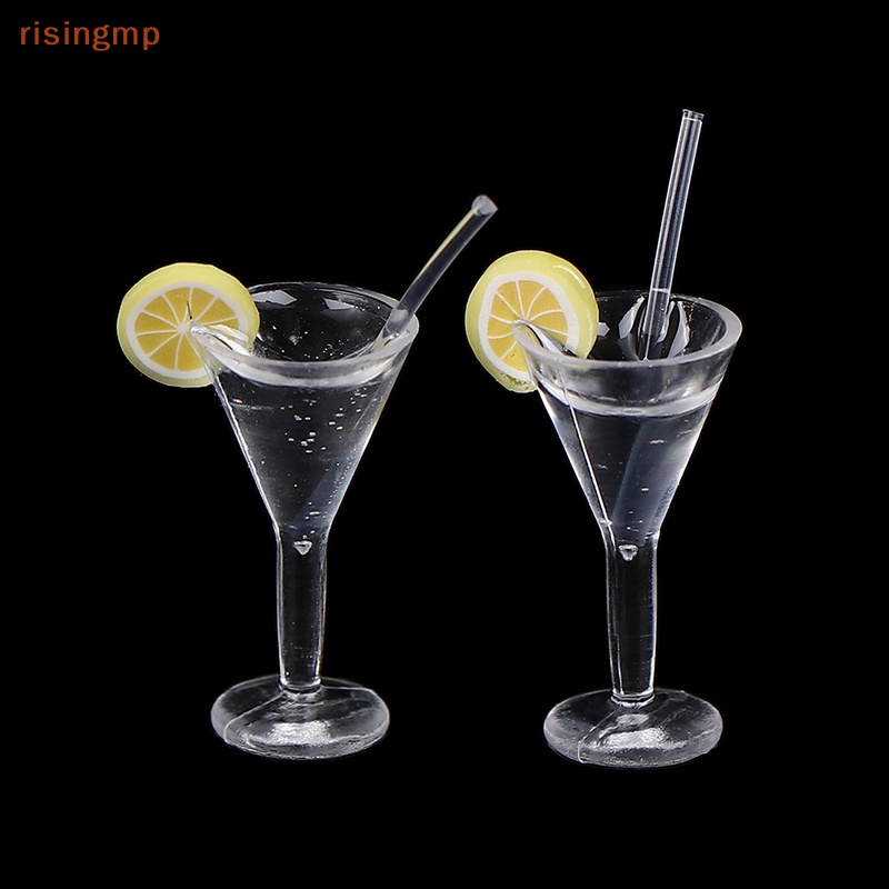 Set 2 Ly Nước Ép Trái Cây Mini Tỉ Lệ 1: 12 Trang Trí Nhà Búp Bê