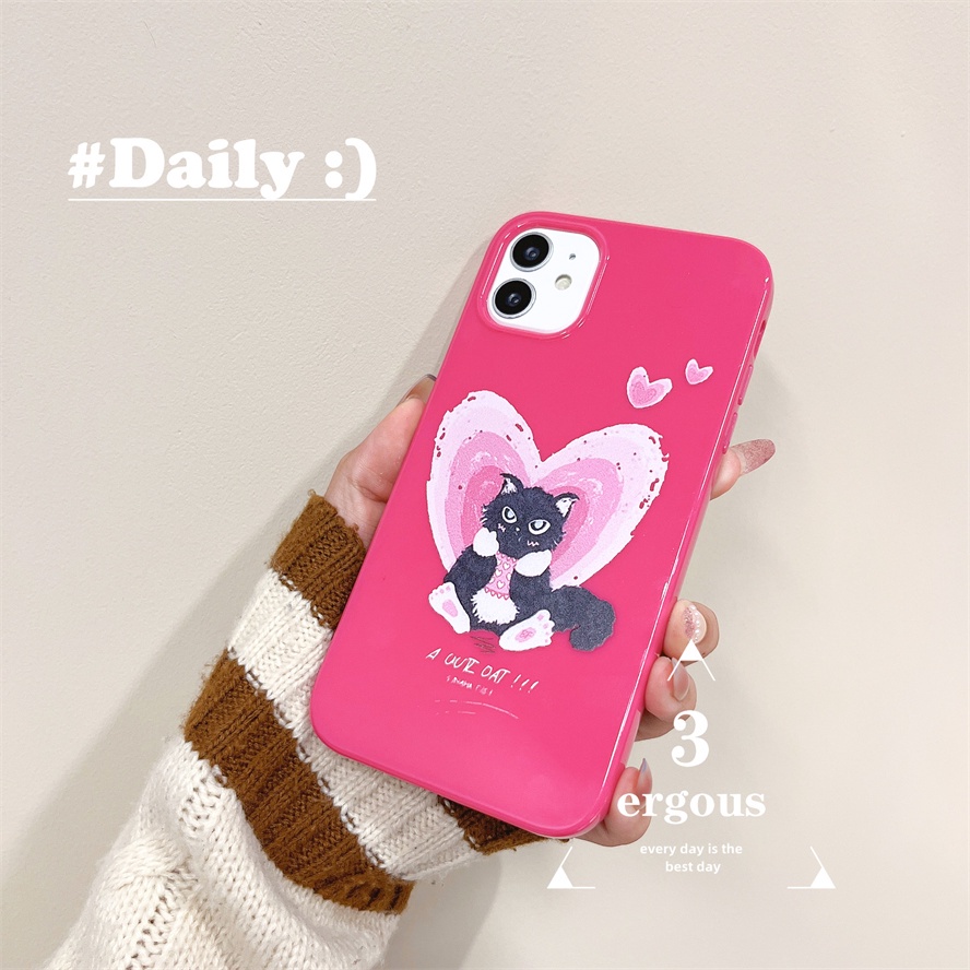 Ốp Điện Thoại TPU Mềm Bóng In Hình Mèo Cho IPhone 14 13 12 11 Pro Max SE2020 X XR Xs Max 7 8 6 6s Plus
