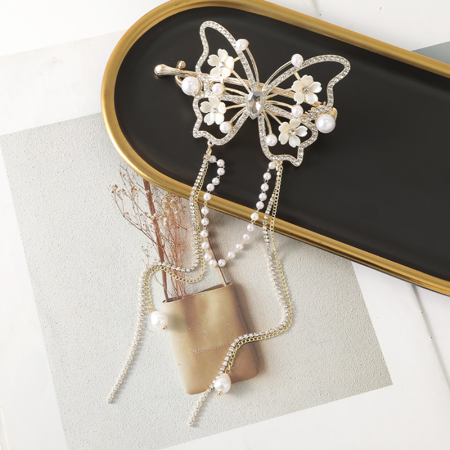 Kẹp Tóc Hình Hoa Đính Ngọc Trai Nhân Tạo Thời Trang