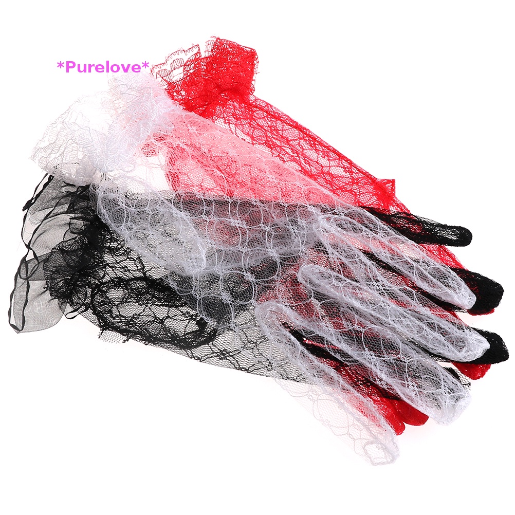 1 Đôi Găng Tay Ren Ngắn Gợi Cảm Dành Cho Cô Dâu Mới