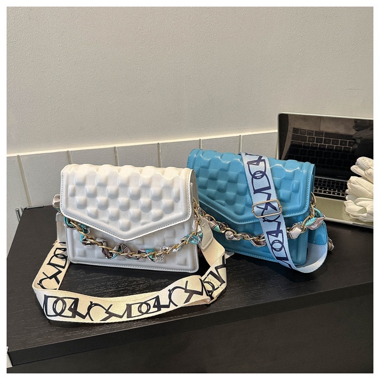 Túi Đeo JASMIN NOIR Chéo Vai Họa Tiết Kẻ Sọc Có Dây Xích Thời Trang Dành Cho Nữ