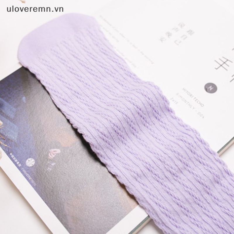 Vớ Lưới Mỏng Cao Cổ Đính Nơ Không Gót Xinh Xắn Cho Bé