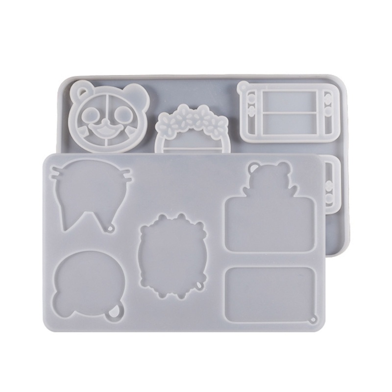 Khuôn Làm Móc Khóa / Điện Thoại Bằng Silicon Hình Gấu / Mèo Lắc Bằng Resin Thủ Công Dễ Sử Dụng