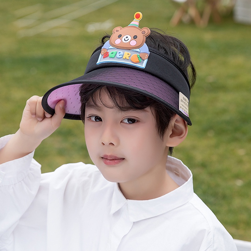 Mũ Chống Nắng Mùa Hè Thoáng Khí Hở Chóp Thay Đổi Màu Sắc Họa Tiết Hoạt Hình Chống Tia Cực Tím Cho Bé
