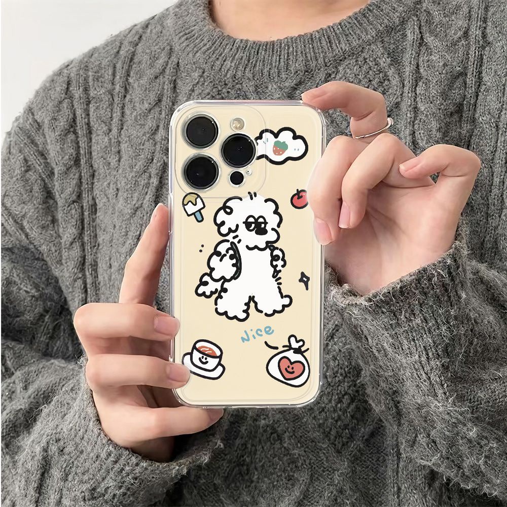 ✅Ốp Điện Thoại Mềm Chống Sốc Họa Tiết Chú Cún Dễ Thương Cho Iphone 12 78 max ZGMT 116In14Pro13