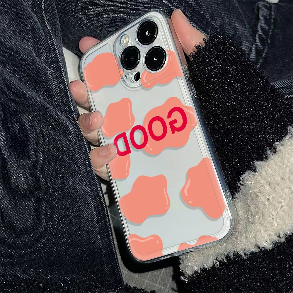 ✅Ốp Điện Thoại Mềm Chống Sốc Họa Tiết Chấm Bi Lớn 13 Màu Hồng Cho iPhone1214pro 6In78 plus11 XUG6