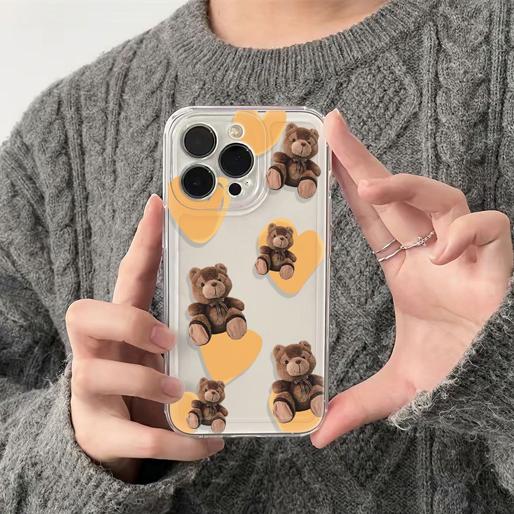 ✅Ốp Điện Thoại Mềm Chống Sốc Đính Búp Bê Gấu Cho Iphone126In1378 max11 plus 14pro