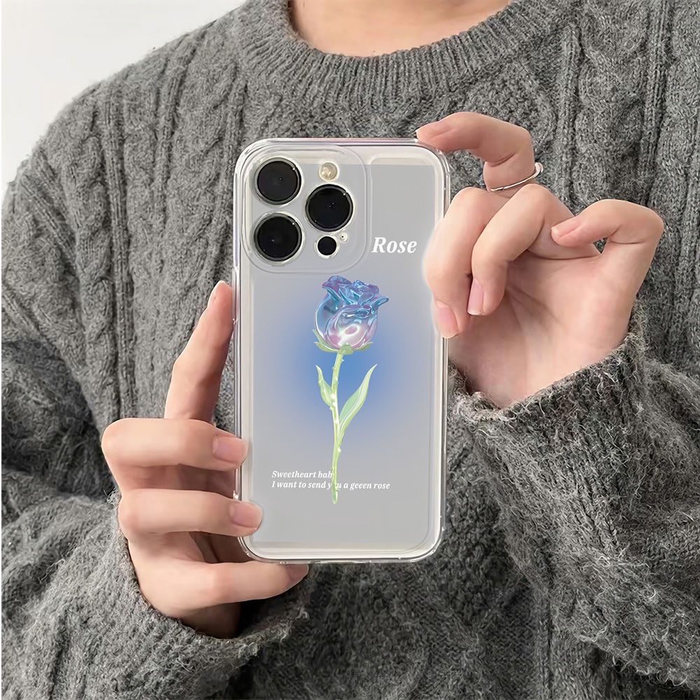 ✅Ốp Điện Thoại Mềm Chống Sốc Họa Tiết Hoa Hồng Đơn Giản Cho Iphone 78 6Inmaxiphone1214Pro 11 13