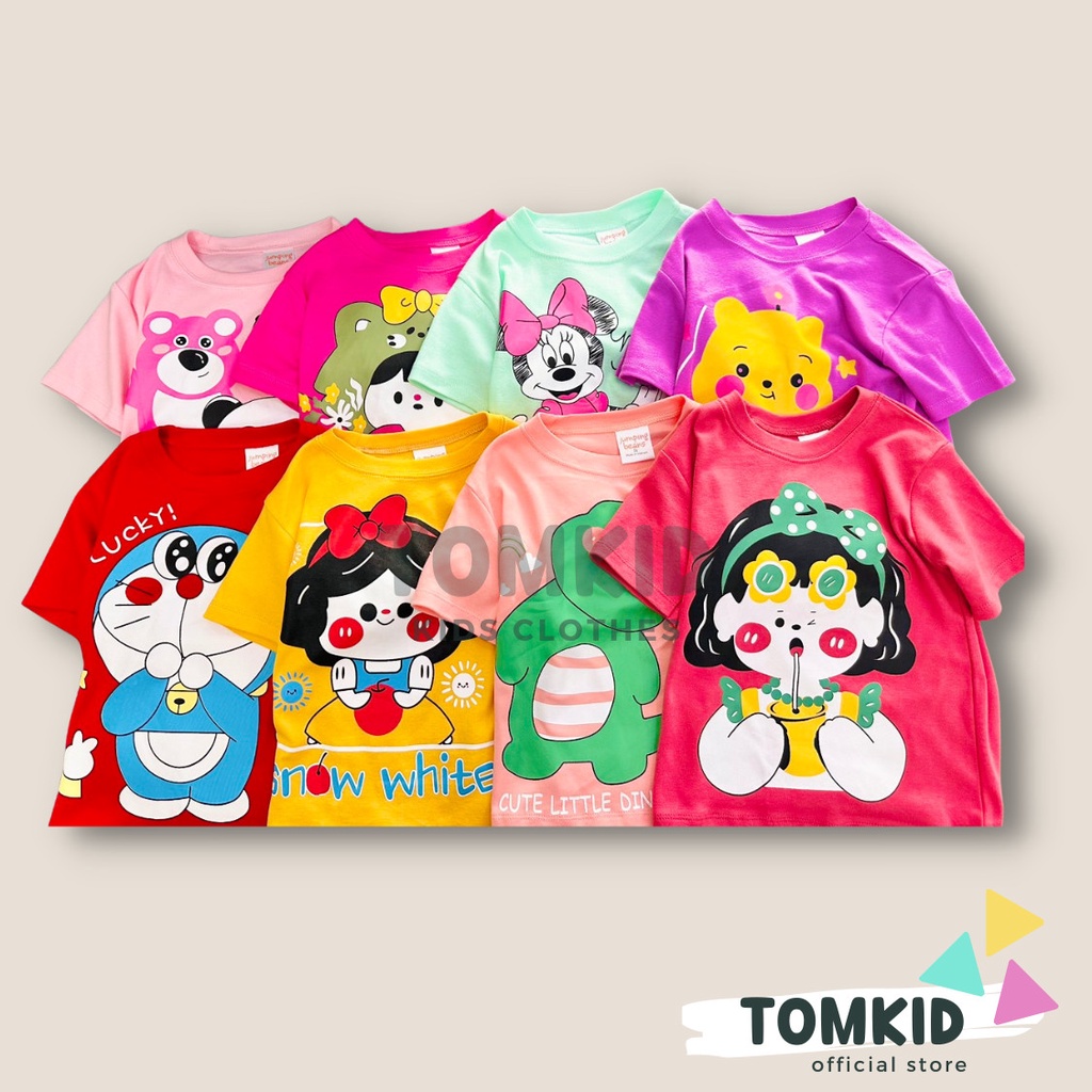 Đồ bộ tay ngắn quần dài cotton 4 chiều xuất khẩu bé gái 9-45kg, TOMKIDS