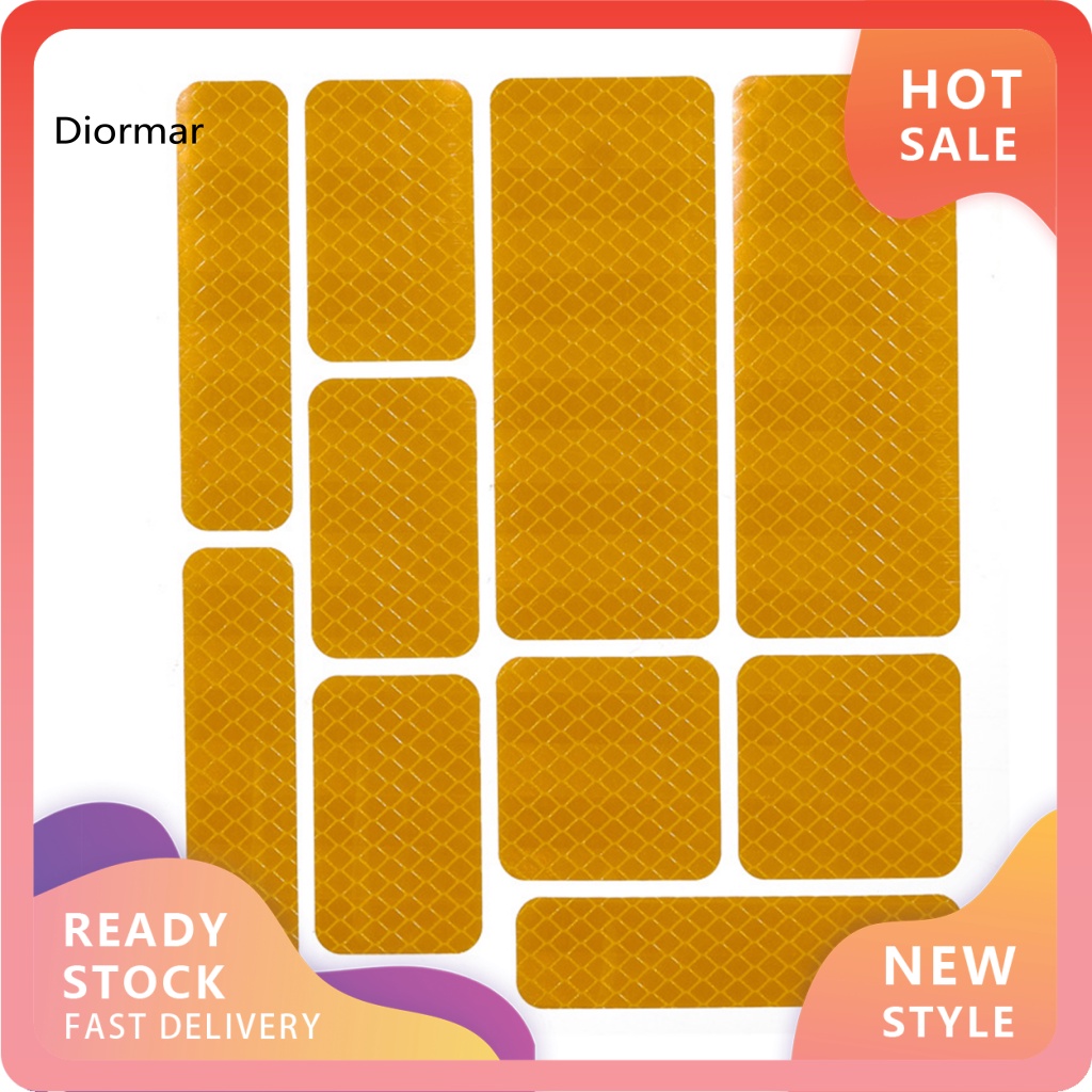 Set 10 Miếng Dán Cảnh Báo An Toàn Chống Trầy Phản Quang Cho Xe Đạp