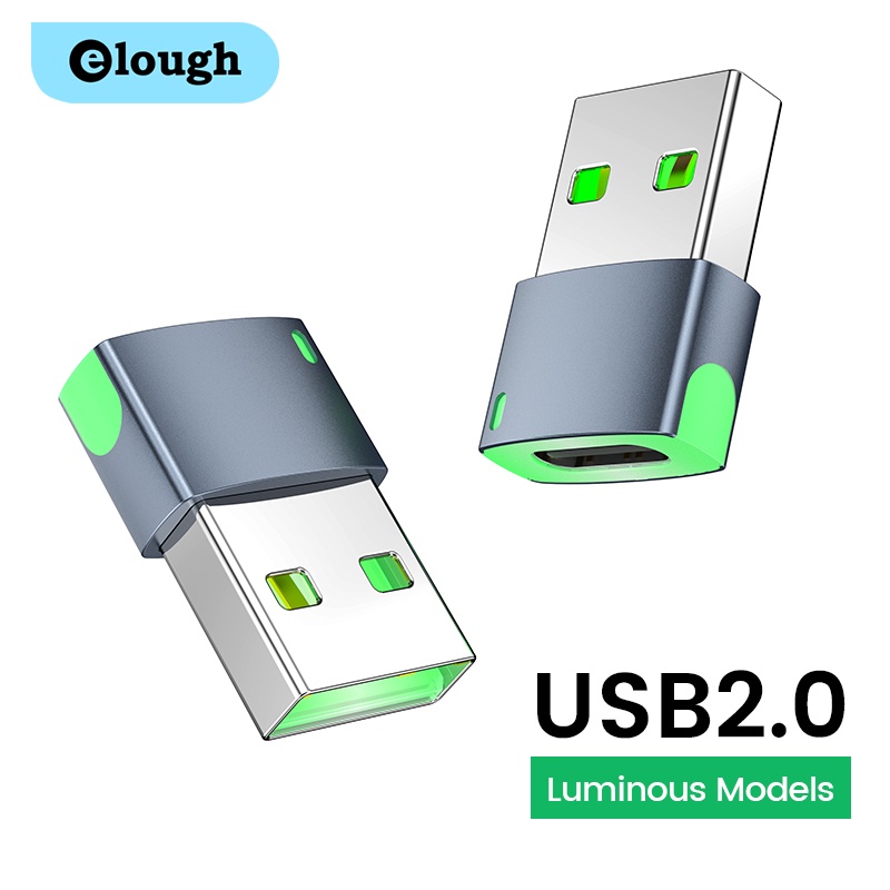 Đầu Chuyển Đổi USB A Sang Type C OTG Có Đèn LED