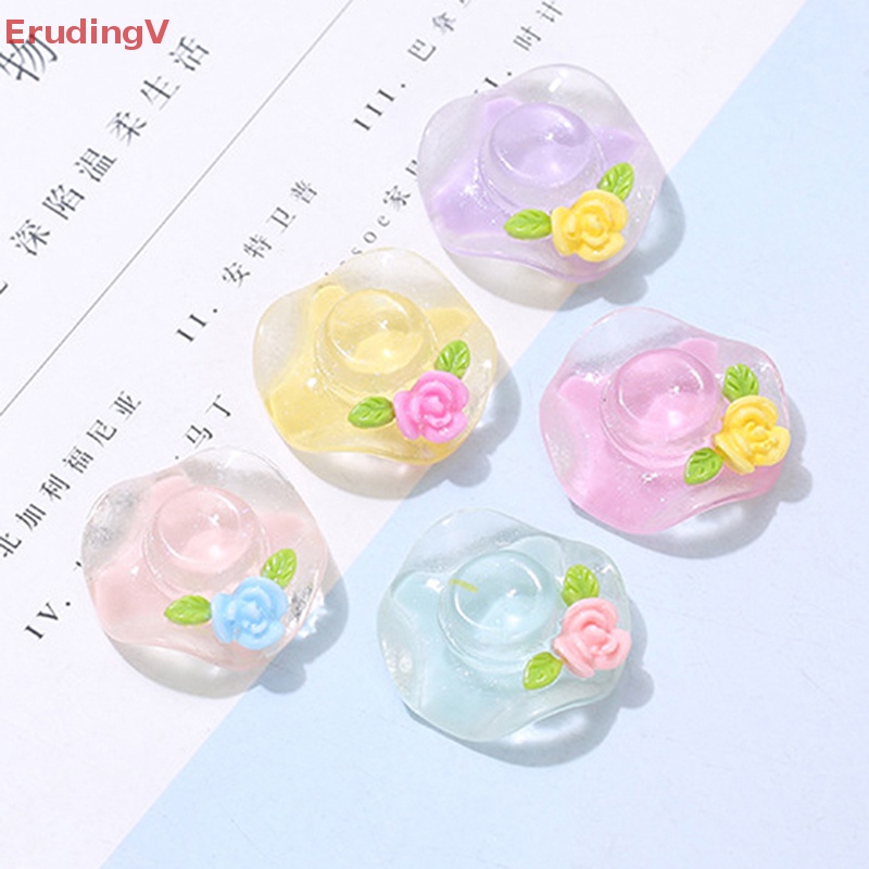Set 10 Đồ trang trí Hoa Mini Bằng Nhựa Phát Sáng Dùng Để Trang Trí Vườn DIY