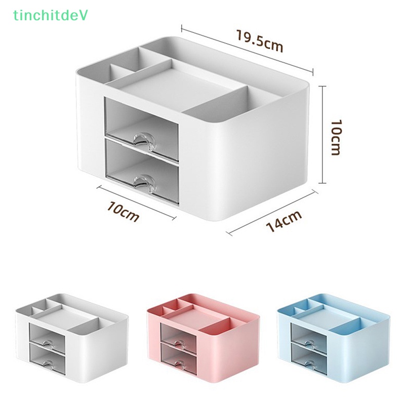 Hộp Đựng Bút 2 Ngăn Sức Chứa Lớn Màu Trơn Đơn Giản