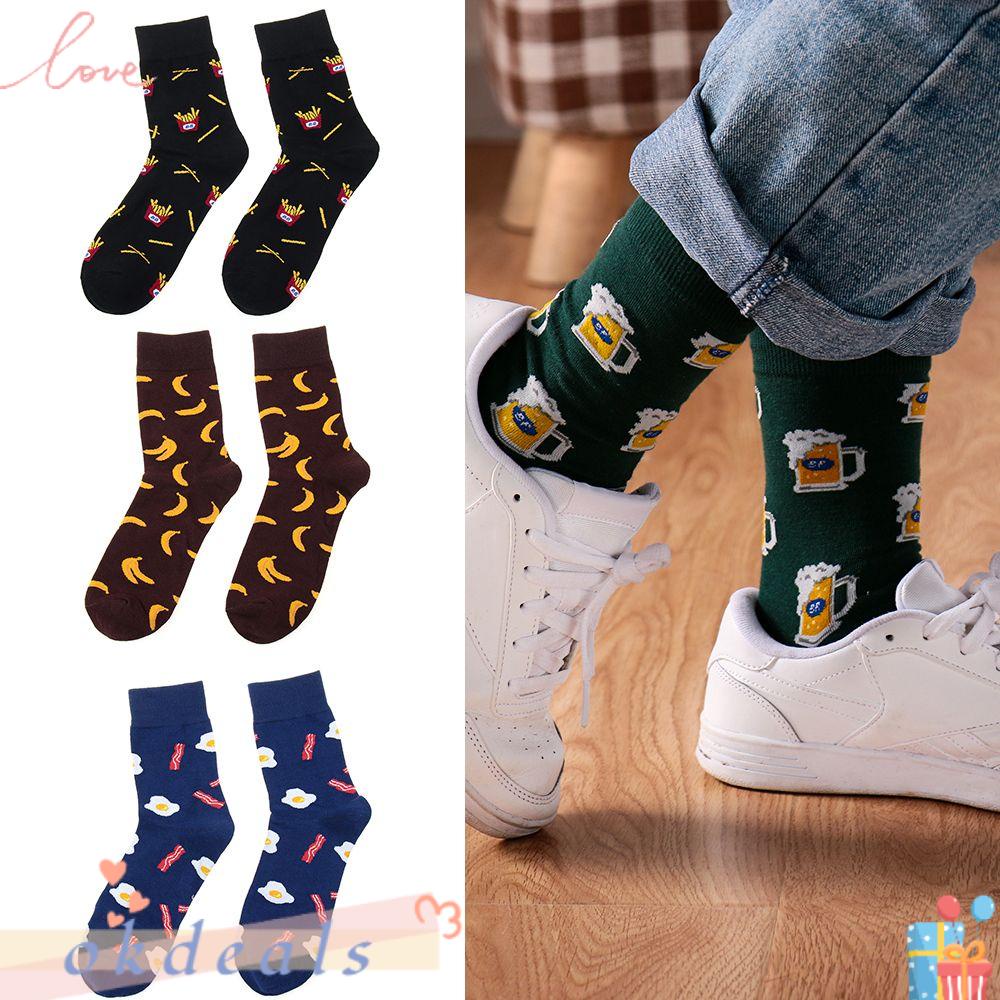 Vớ Cotton Unisex In Họa Tiết Trái Cây Cổ Điển