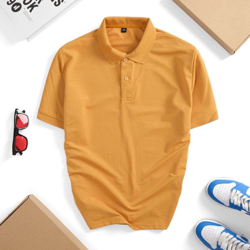 Áo polo trơn vải cá sấu không nhăn không xù đủ màu