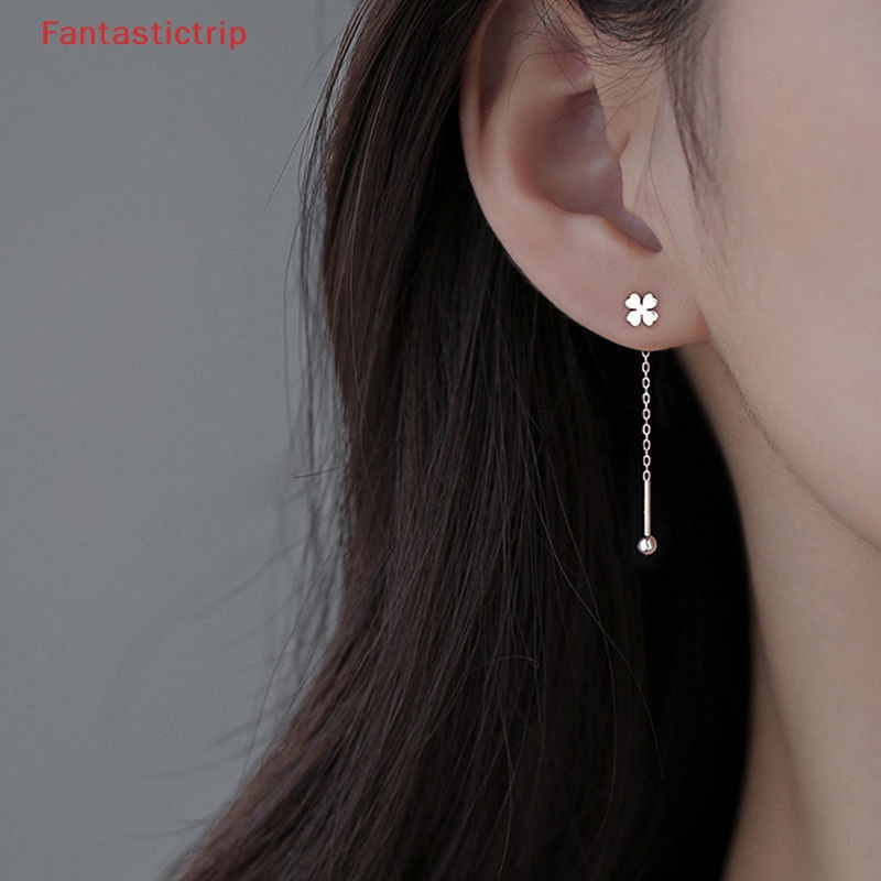 [Fantastictrip] Khuyên Tai Dáng Dài Tua Rua Phong Cách Đơn Giản Hợp Thời Trang Cho Nữ Mới