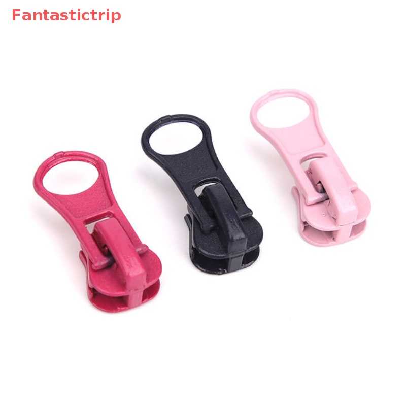 [Fantastictrip] Set 5 Tấm Nhựa Resin Đầu Kéo Màu Bán Nguyệt Thông Dụng Cho Đồng Phục Học Sinh