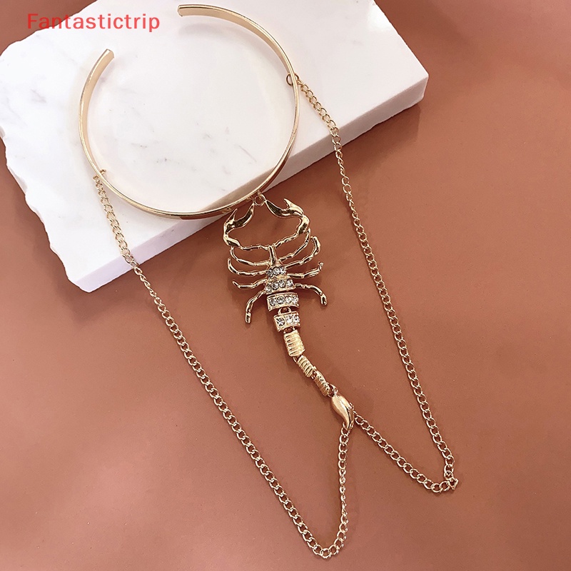 [Fantastictrip] Vòng Đeo Tay Hình Bọ Cạp Đính Đá Phong Cách Retro Dành Cho Nữ Mới