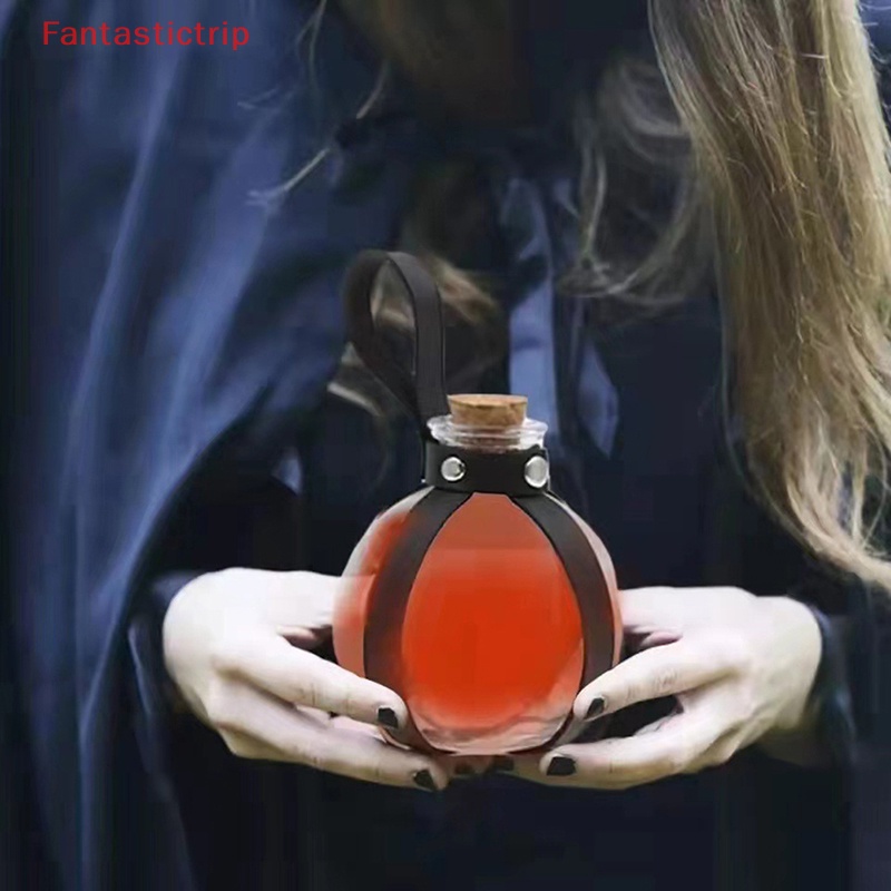 [Fantastictrip] Giá Đỡ Bình Tròn Bằng Da Phong Cách Retro Dùng Để Hóa Trang DIY