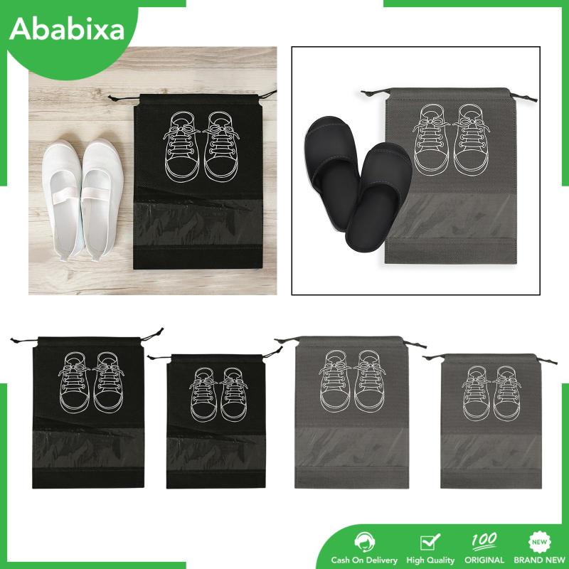 [Ababixa] Túi Giặt Giày Dây Rút Bằng Vải Không Dệt Trọng Lượng Nhẹ Cho Yoga / Chạy Bộ / Nhảy / Thể Dục Chống Thấm Nước