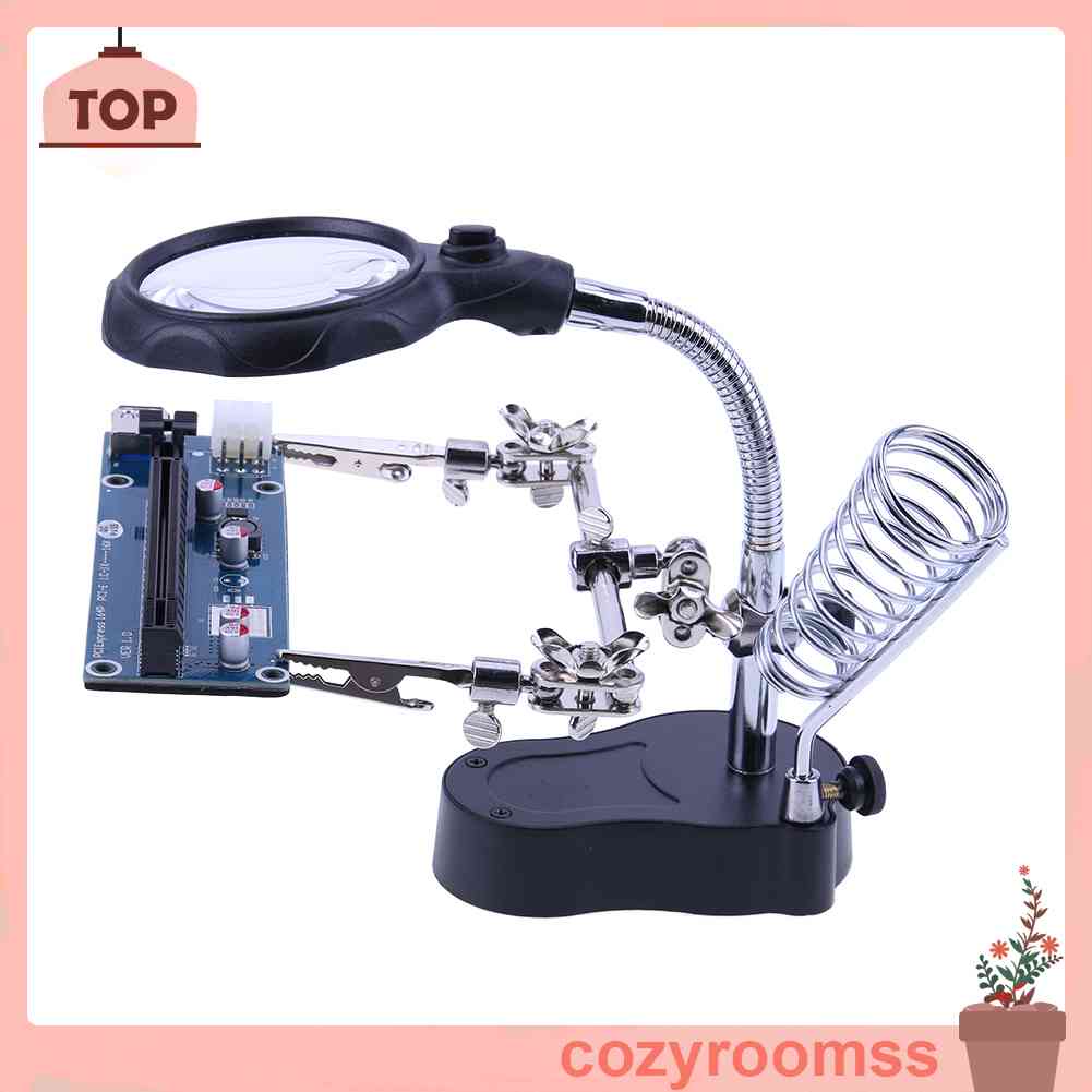 Kính Lúp Hàn Để Bàn Có Đèn LED Và Giá Đỡ Tiện Dụng