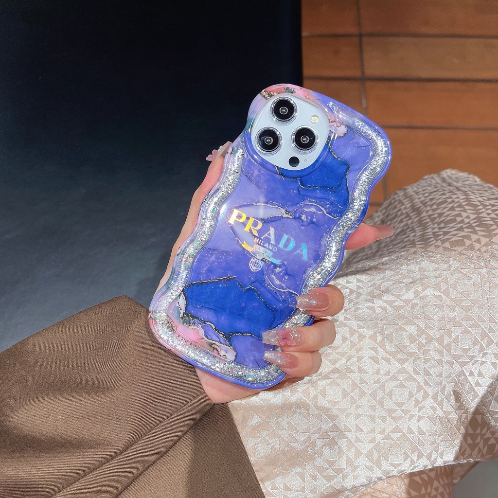 Ốp Điện Thoại TPU Mềm Trong Suốt Phối Kim Tuyến Nước Thời Trang Cho iPhone 12 13 14 Pro Max