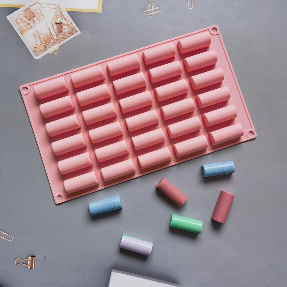 Khuôn Silicone 30 Ngăn Hình Trụ Dài Làm Bánh Kẹo / Xà Phòng / Đá Viên DIY