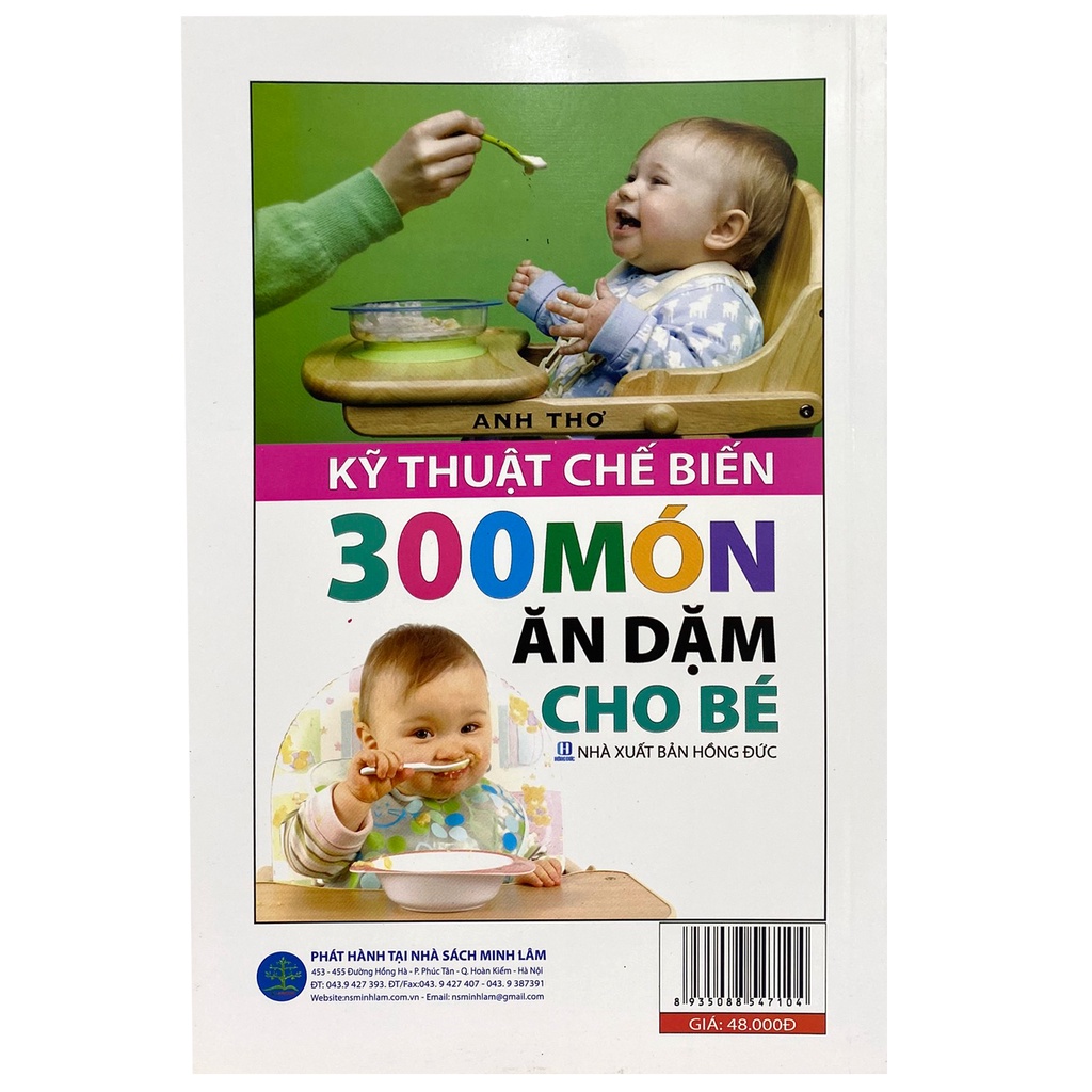 Sách Kĩ Thuật Chế Biến 300 Món Ăn Dặm Cho Bé