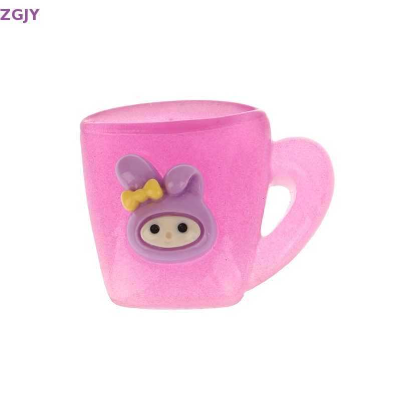 Set 5 Phụ Kiện Trang Trí Điện Thoại Hình Cốc Nước Dạ Quang Dễ Thương DIY Mới