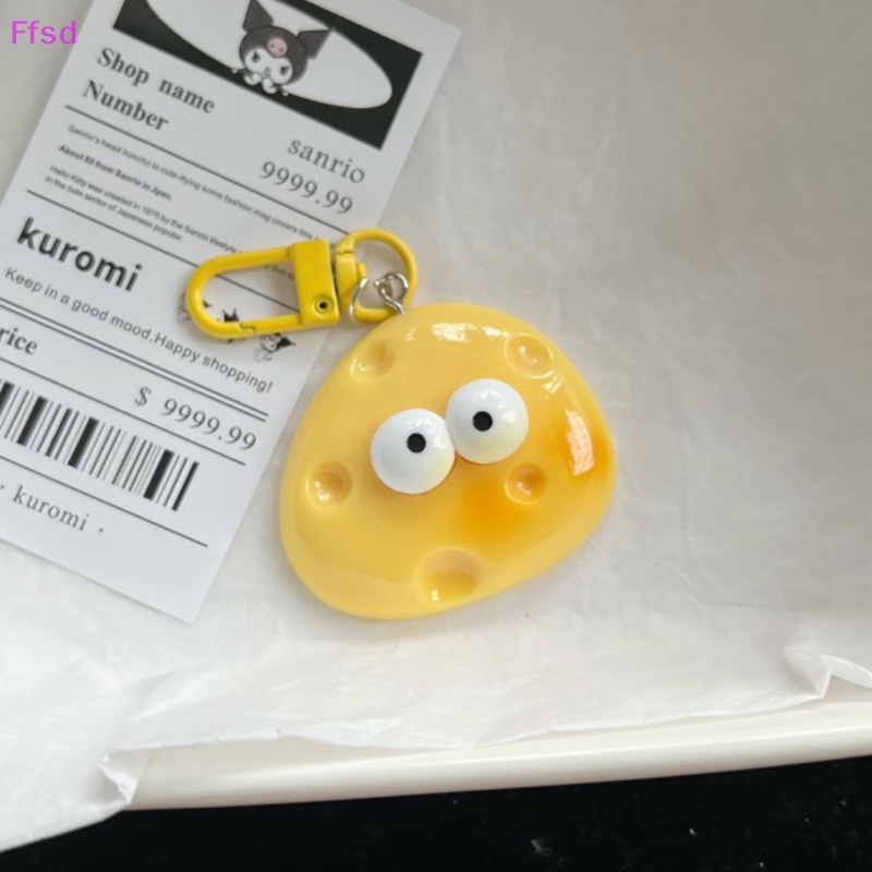 {Ffsd} Móc Khóa Hình Quả Trứng / Phô Mai Hoạt Hình Vui Nhộn Trang Trí Túi Xách * Bán Chạy