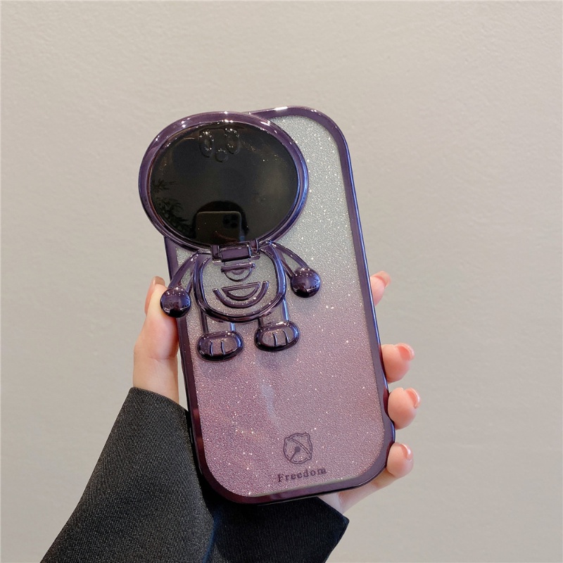 Ốp Điện Thoại TPU Dẻo Kèm Giá Đỡ Kiểu Hoạt Hình Dễ Thương Cho iPhone XR XS Max 11 12 Pro Max Max