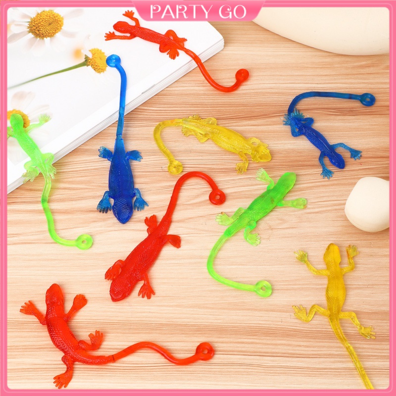 Set 12 Đồ Chơi Thằn Lằn Đàn Hồi Nhiều Màu Sắc Cho Trẻ Em