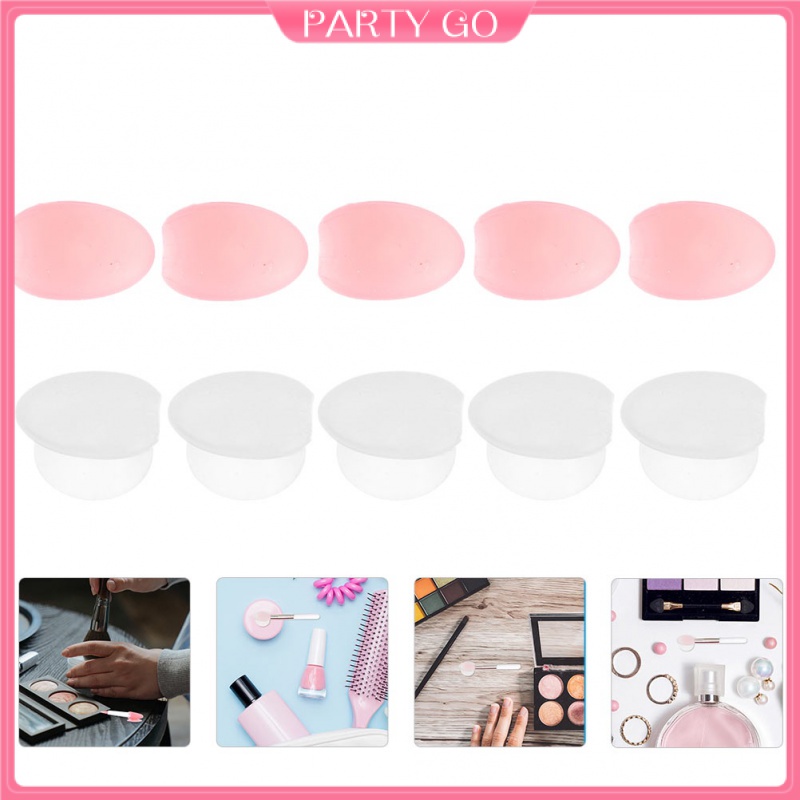 Set 10 Miếng Silicone Bảo Vệ Cọ Trang Điểm Khi Đi Du Lịch