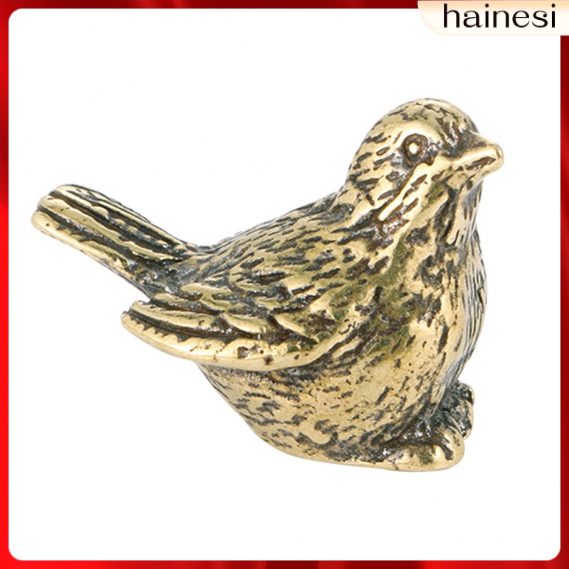 Mô Hình Chim Sẻ Vàng Bằng Đồng Thau Phong Cách Vintage Trang Trí Sân Vườn