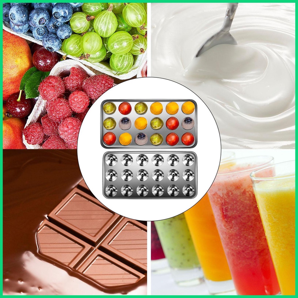 Khay Làm Đá Viên Bằng Thép Không Gỉ Có Nắp Cho Cocktail &amp; Whiskey Jwvn