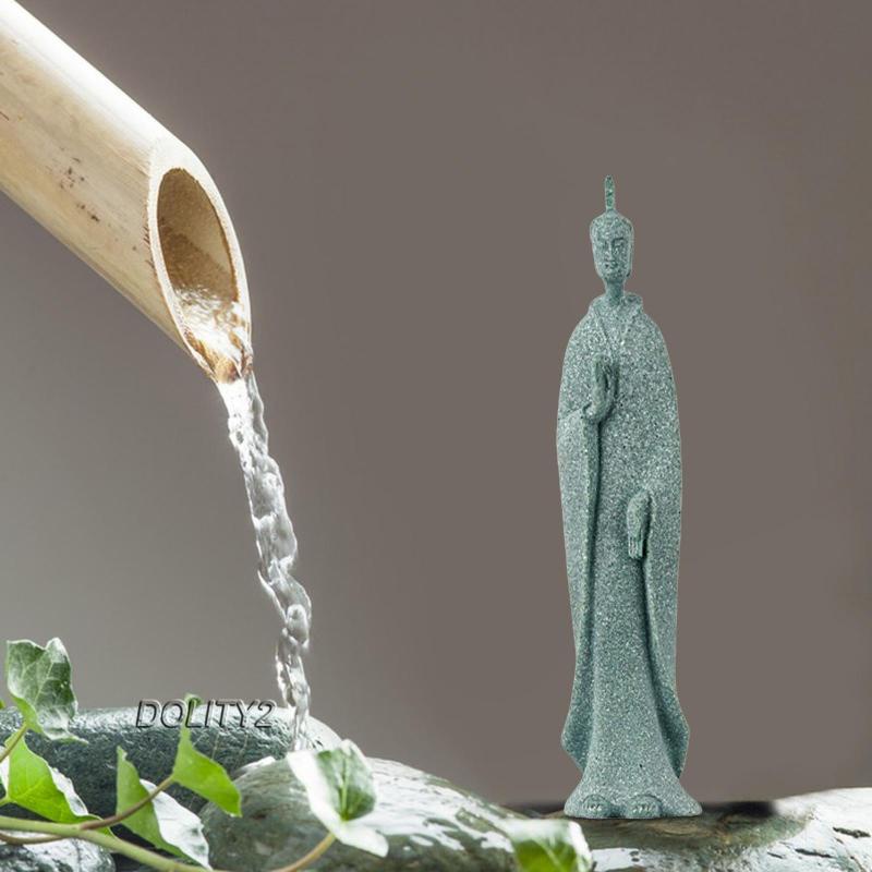 [Dolity2] Tượng Phật Bằng Nhựa Resin Điêu Khắc Trang Trí Bể Cá / Phòng Yoga