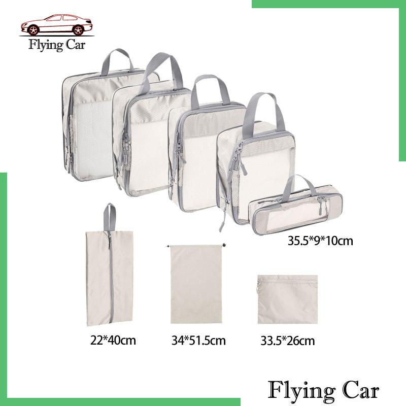 [Lzdjfmy2] 8 Khối Lập Phương Đóng Gói Thông Thoáng Cho Ba Lô Đi Làm / Kỳ Nghỉ