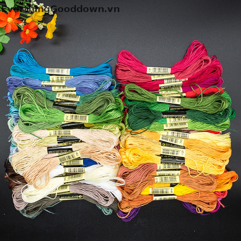 Cuộn Chỉ cotton 8m Nhiều Màu Sắc Dùng Thêu Tranh Chữ Thập DIY  Vn