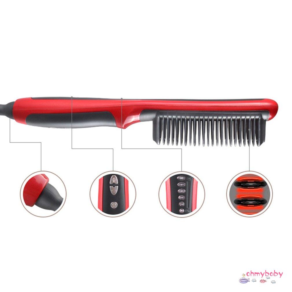 [OMB] Máy Duỗi Tóc Hqt-908B Điện Bền Lược Chải Thẳng Bàn Màn Hình LCD Làm Nóng Phích Cắm Châu Âu [Z/7]